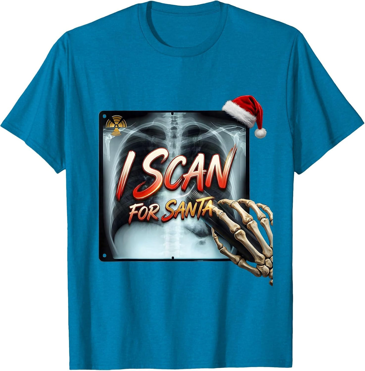I Scan For Santa Funny Radiology Tech Christmas Rad Tech T-Shirt - Sapphire Blue