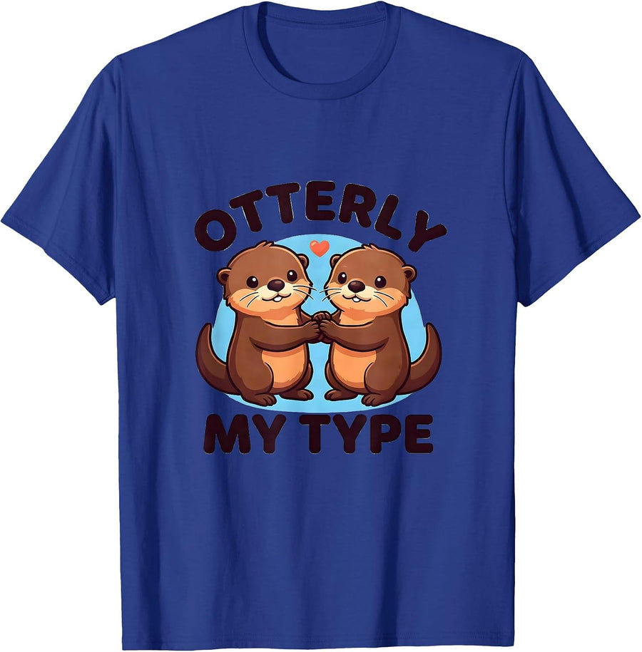 Otterly My Type Cute Kawaii Otter Lover Gift T-Shirt - Royal Blue