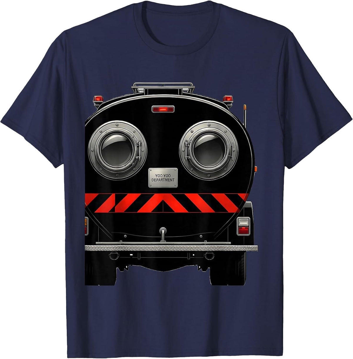 Yoo Yoo Department Funny Firefighter Humor Fire Department T-Shirt - Navy Blue