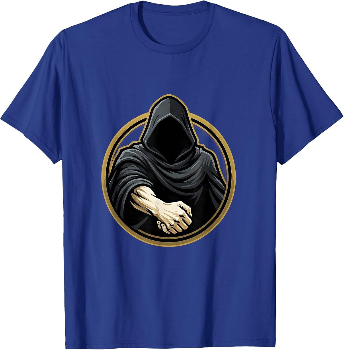 I Cant But I Know A Guy Hooded Figure Handshake T-Shirt - Royal Blue