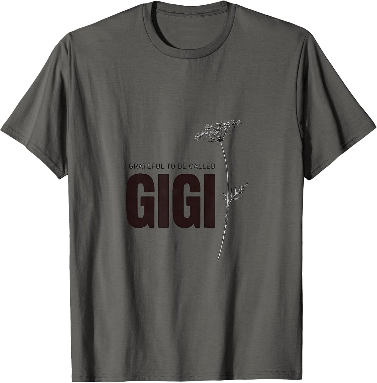 Men's Grateful To Be Called Gigi Boho Minimalist Grandma Name T-Shirt - Asphalt Grey