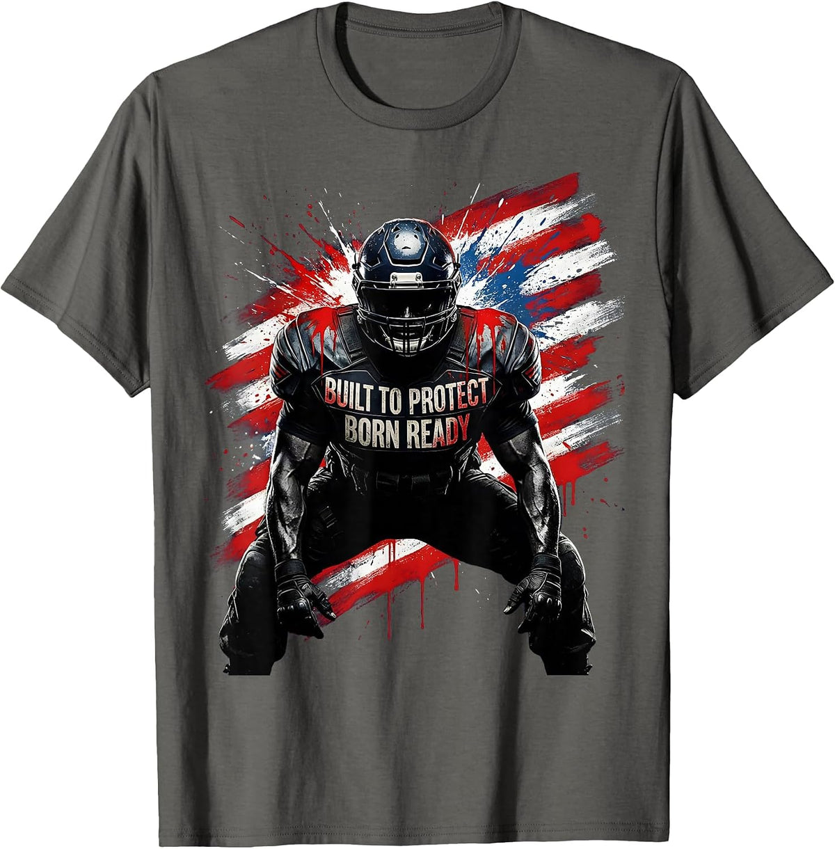Protecting the Quarterback Since Day One Lineman T-Shirt - Asphalt Grey