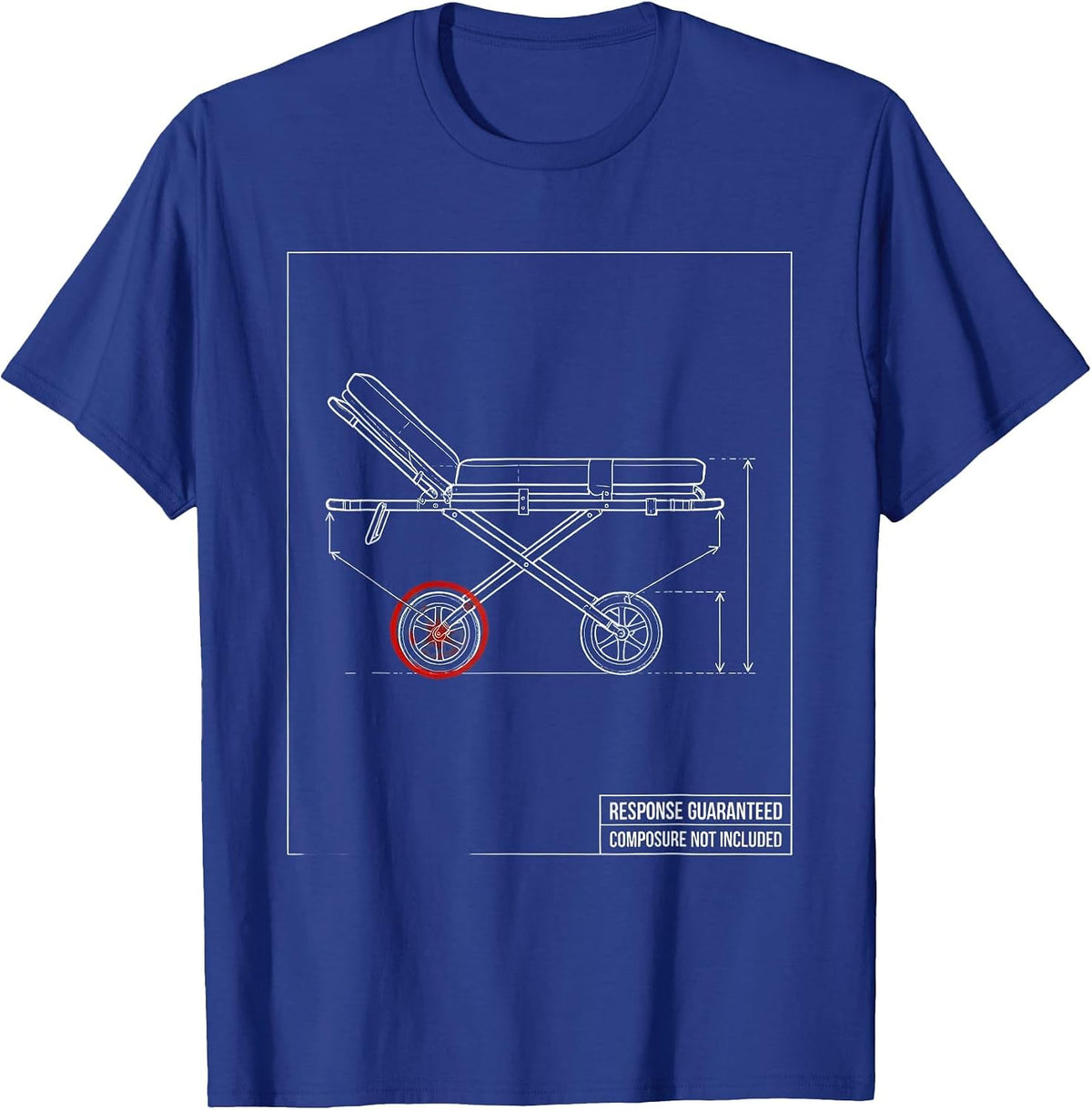 Men's Response Guaranteed Composure Not Included Funny EMT T-Shirt - Royal Blue