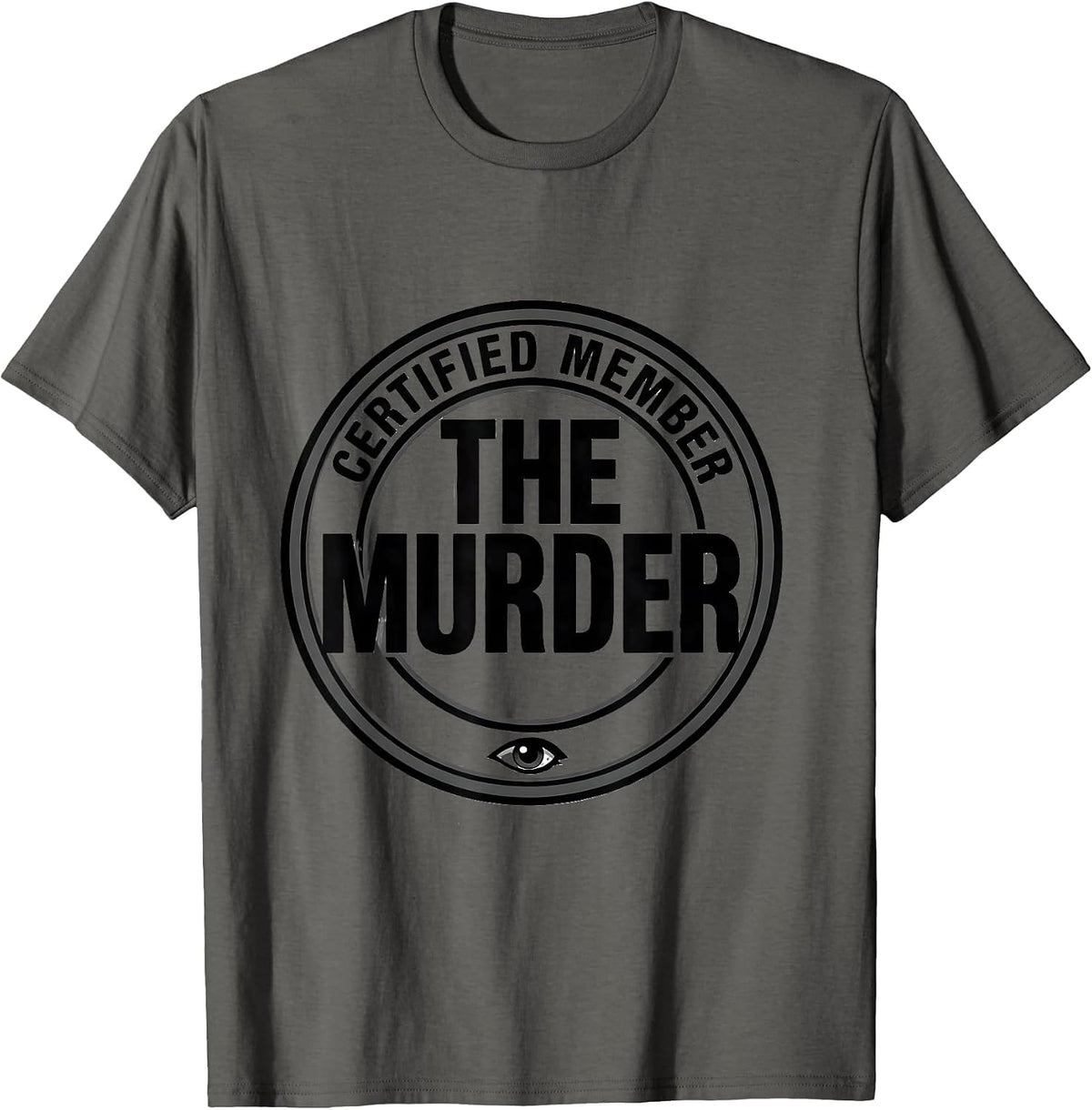 Men's Certified Member The Murder Crow Raven Bird Lover Humor T-Shirt - Asphalt Grey