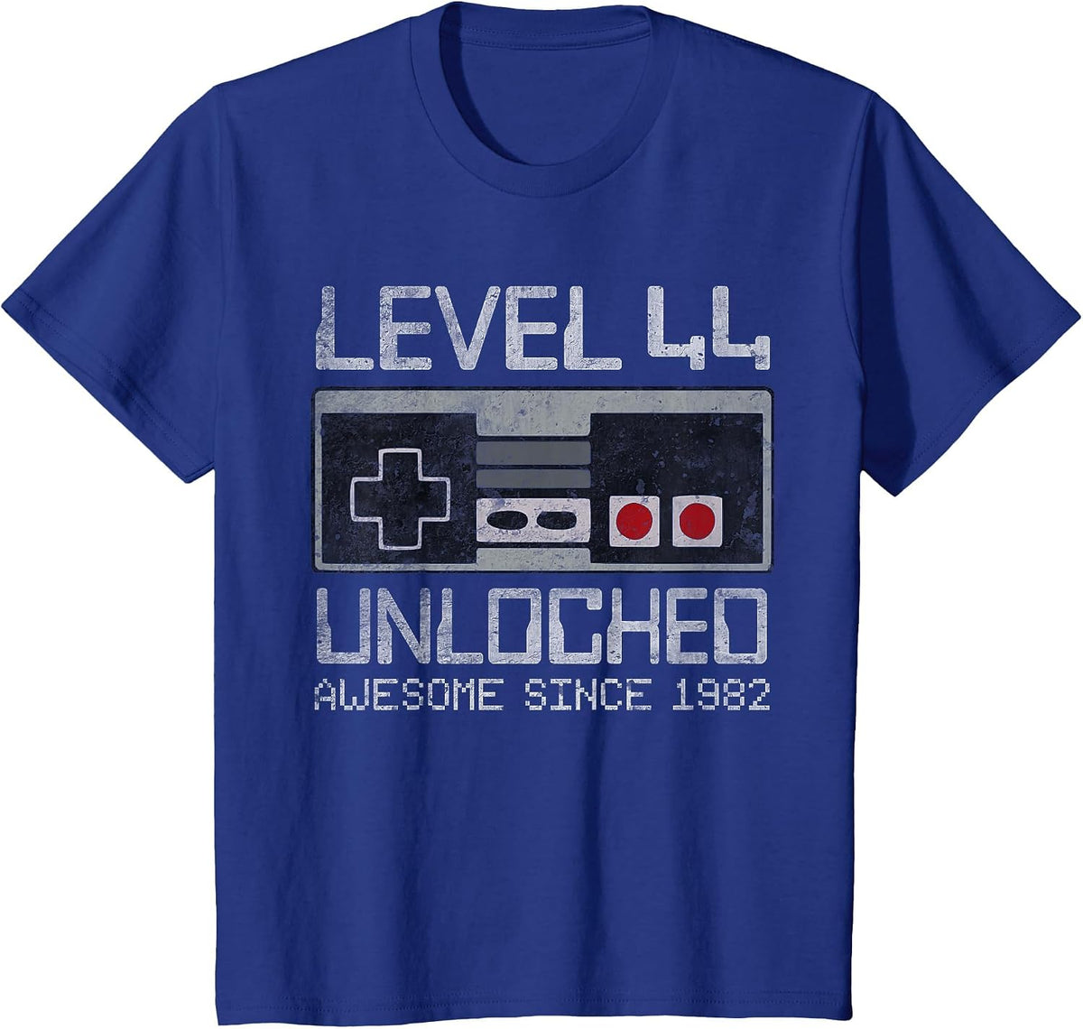 Level 44 Unlocked 44th Birthday 44 Year Old Video Gamer Men T-Shirt - Royal Blue