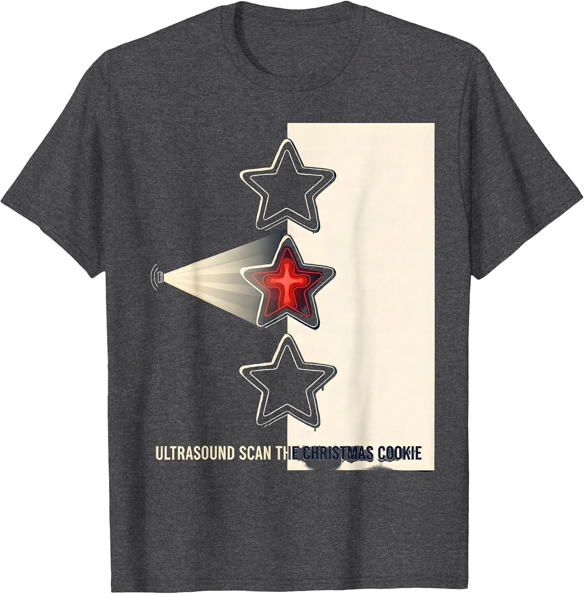 Ultrasound Scan The Christmas Cookie Funny Radiology Tech T-Shirt - Dark Heather Grey