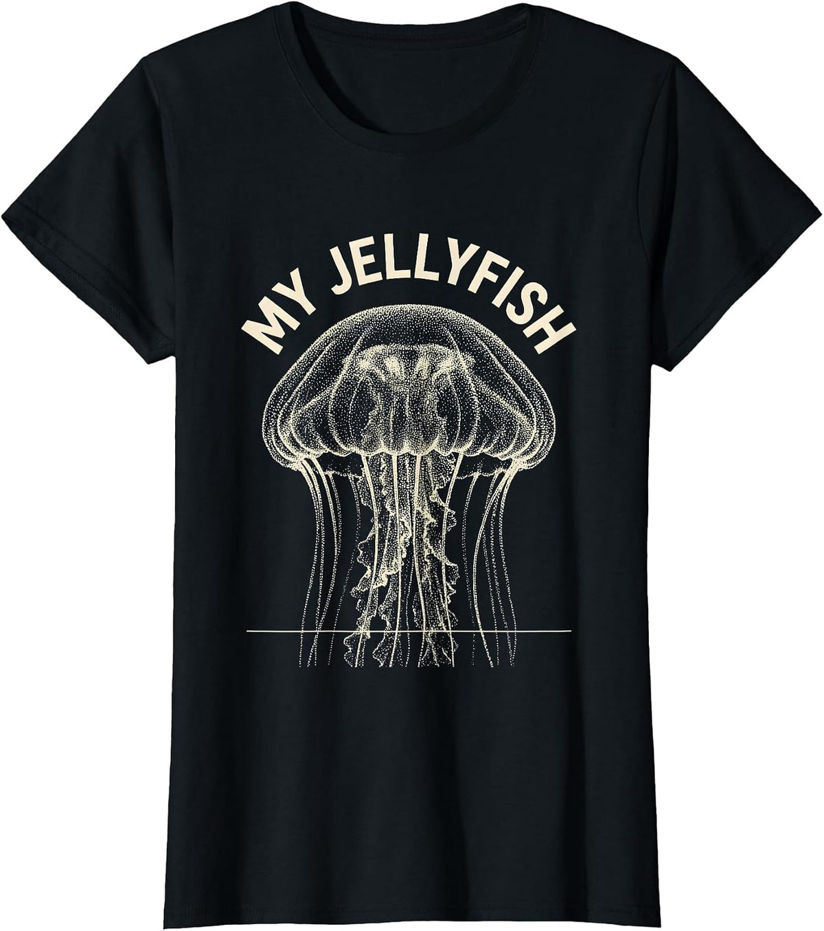 My Jellyfish Naturalist Specimen Ocean Animal Lover Artwork T-Shirt - Black