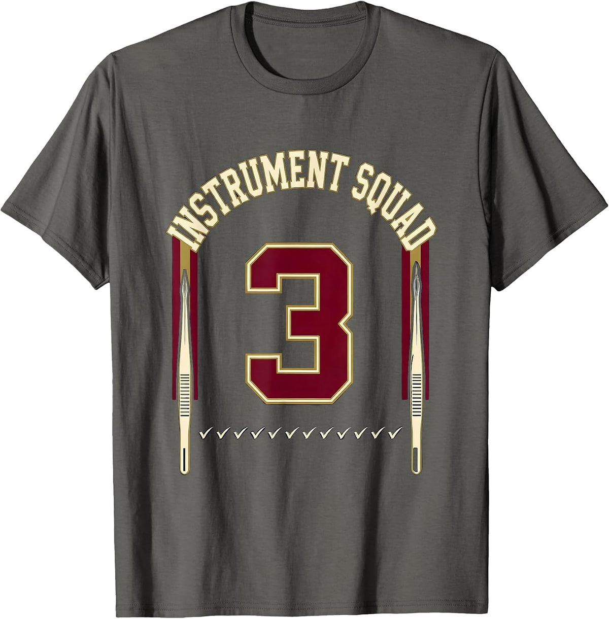 Instrument Squad Sports Surgical Tech Occupational Pride T-Shirt - Asphalt Grey