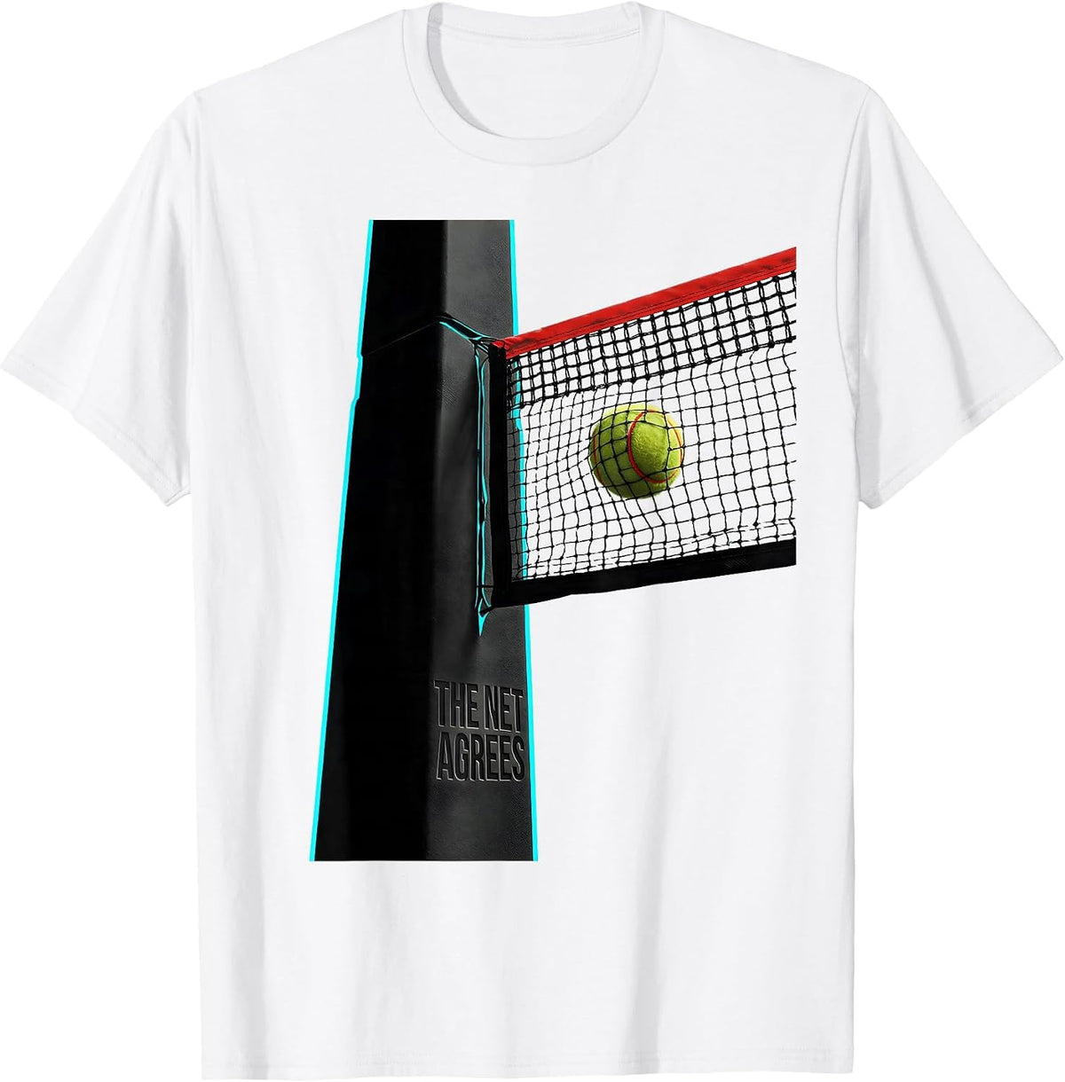 Men's The Net Agrees Funny Tennis Player Humor Sport Lover Gift T-Shirt - White