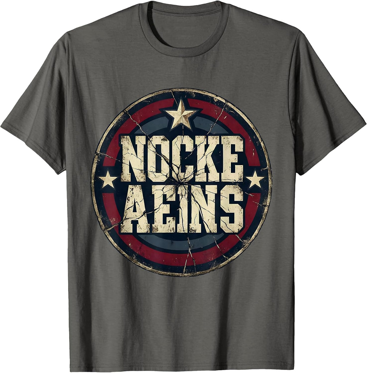 Men's Firefighter Axe Over Shoulder Smoke Illustration T-Shirt - Asphalt Grey