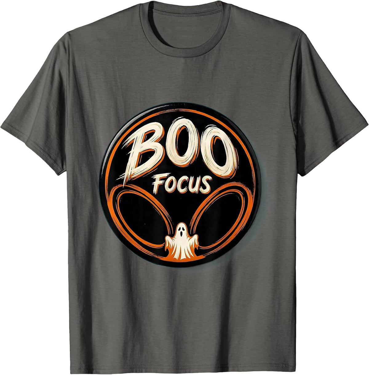 Men's Boo Focus Funny Eye Doctor Halloween Optometrist Costume T-Shirt - Asphalt Grey