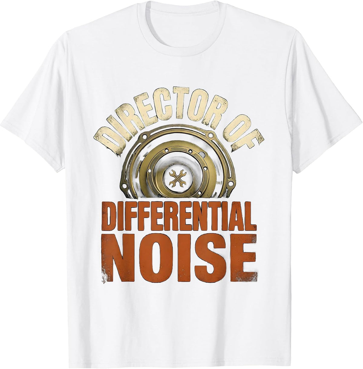 Men's Director Of Differential Noise Distressed Car Guy Mechanic T-Shirt - White