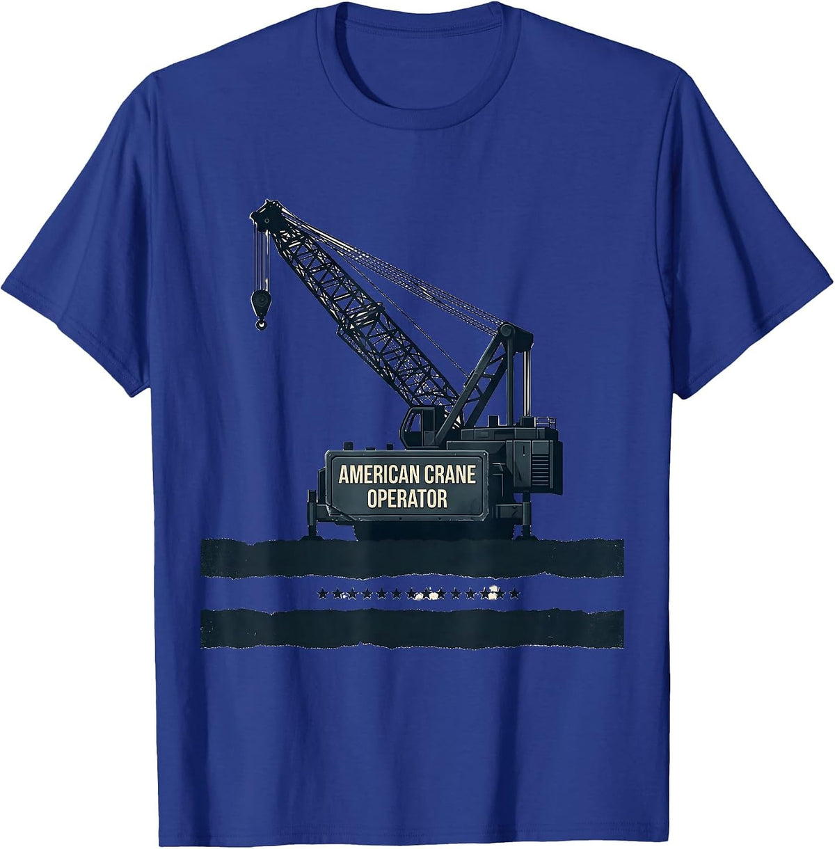 American Crane Operator Monochromatic Trade Pride T-Shirt - Royal Blue