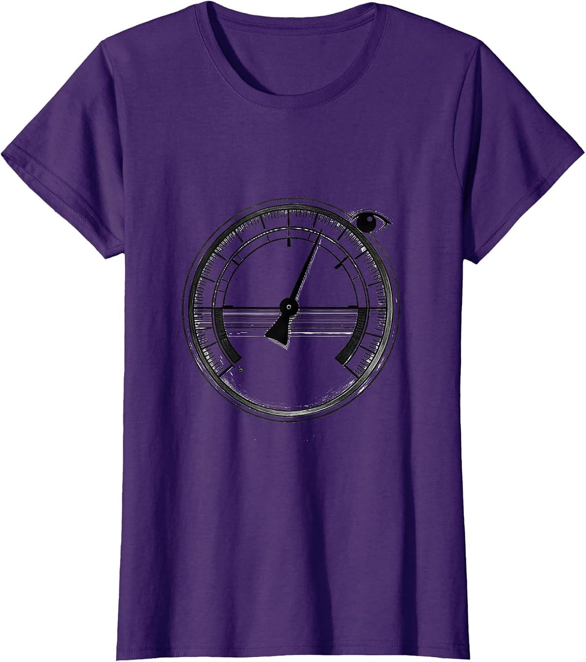 Women's Minimal Pressure Gauge Funny Plumber Pipefitter Gift T-Shirt - Purple