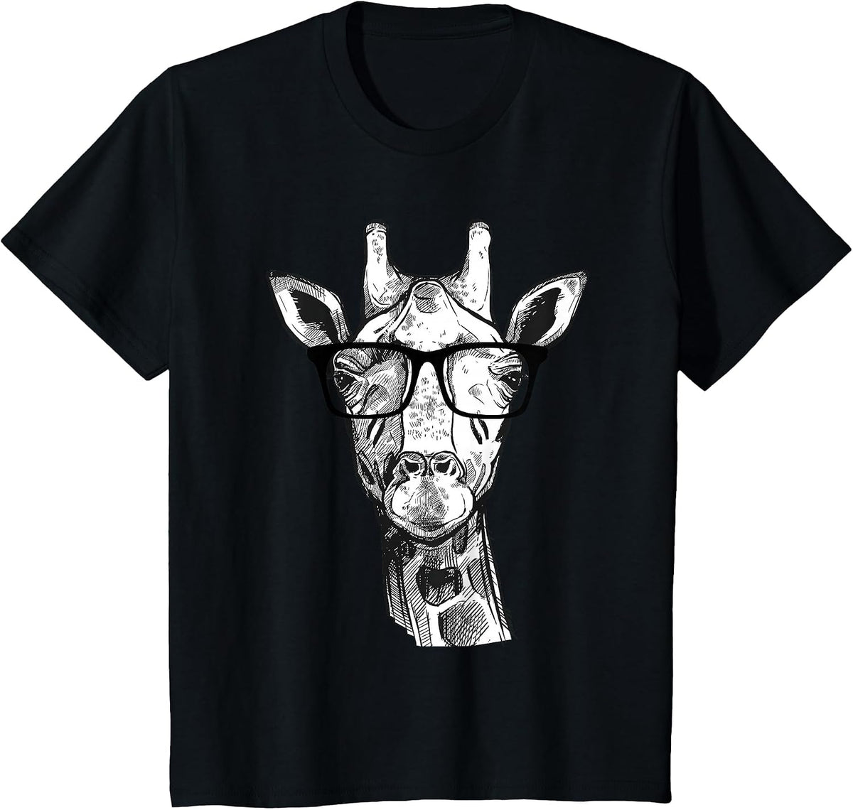 Giraffe Sunglasses - Zoo Animal Lovers Safari Giraffes T-Shirt - Black