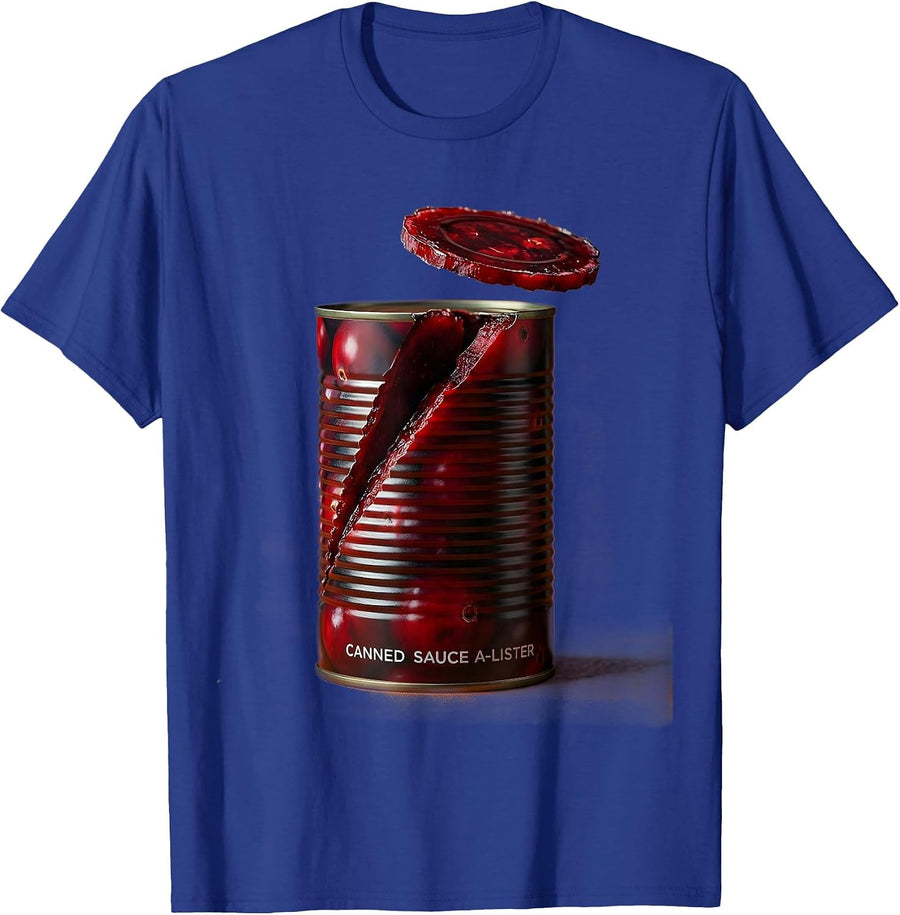 Canned Sauce A-Lister Funny Thanksgiving Canned Cranberry T-Shirt - Royal Blue