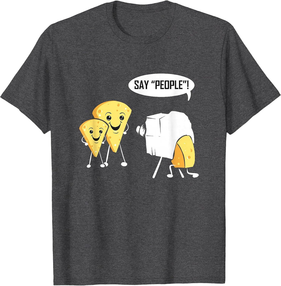 Photography Cheese Funny for Photographer Photo Camera T-Shirt, Men, Dark Heather Grey, Small - As Pictured