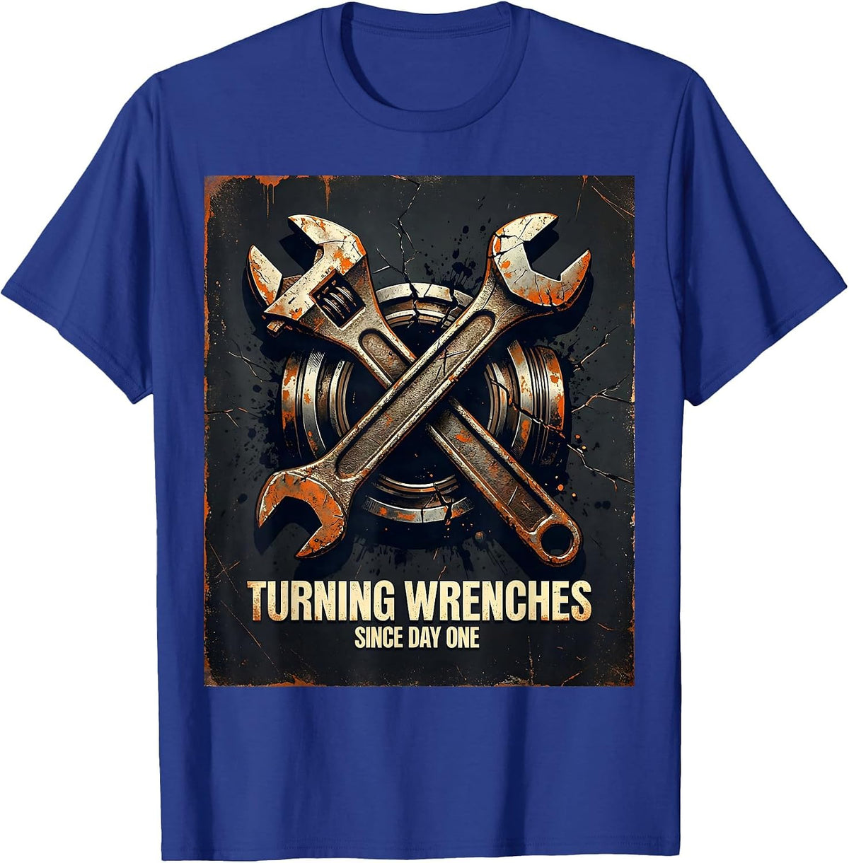 Men's Valley Forge Automotive Turning Wrenches Since Day One T-Shirt - Royal Blue