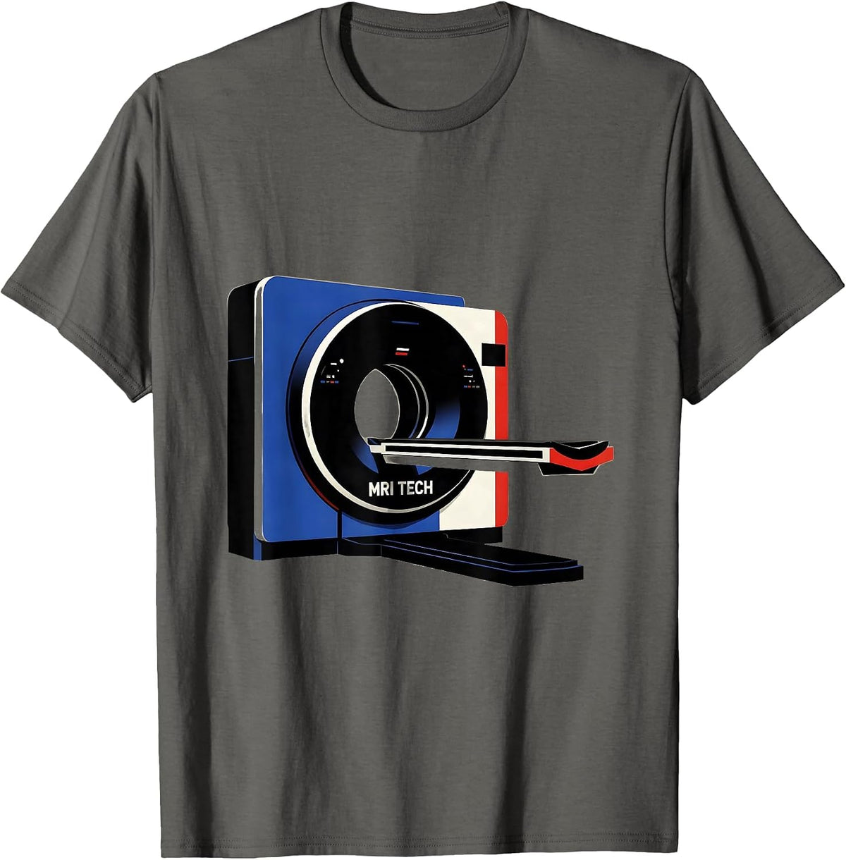 Men's MRI TECH Bauhaus Modernist Radiology Tech Coquette Cute T-Shirt - Asphalt Grey