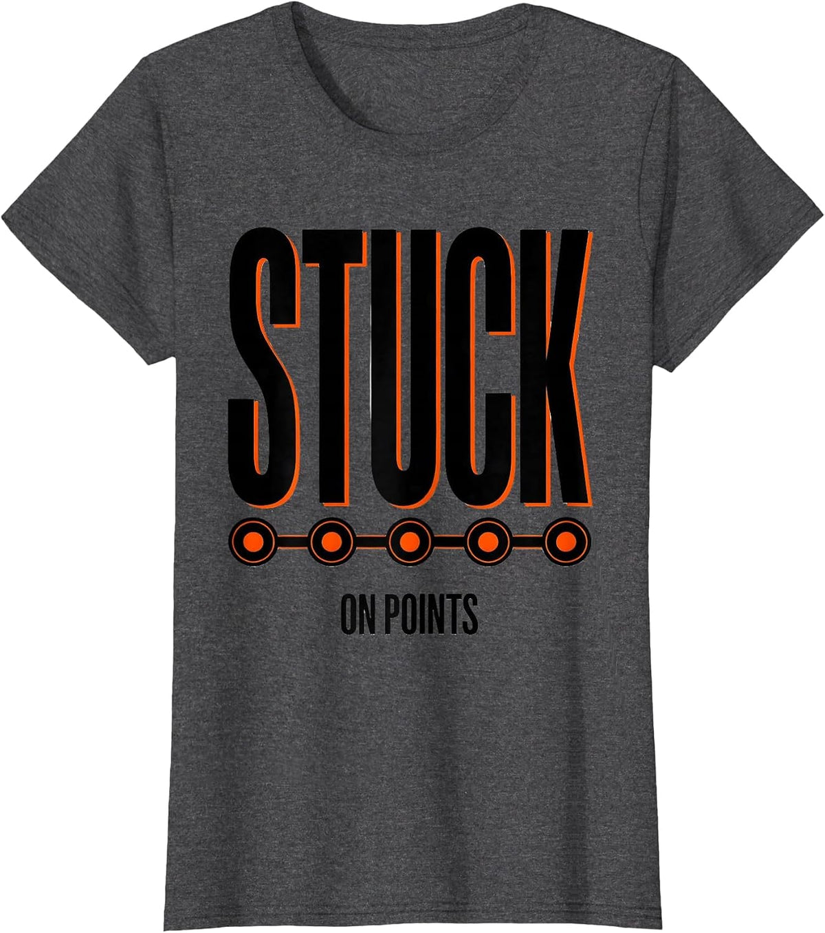 Women's Stuck On Points Funny Classic Car Guy Pickup Truck T-Shirt - Dark Heather Grey