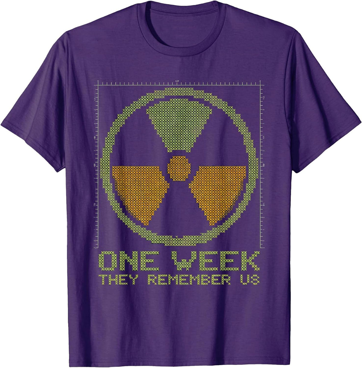 One Week They Remember Us Retro Rad Tech Week T-Shirt - Purple