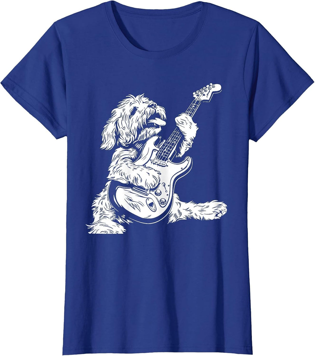Dog Guitarist Guitar - Cockapoo Dad Mom T-Shirt - Royal Blue