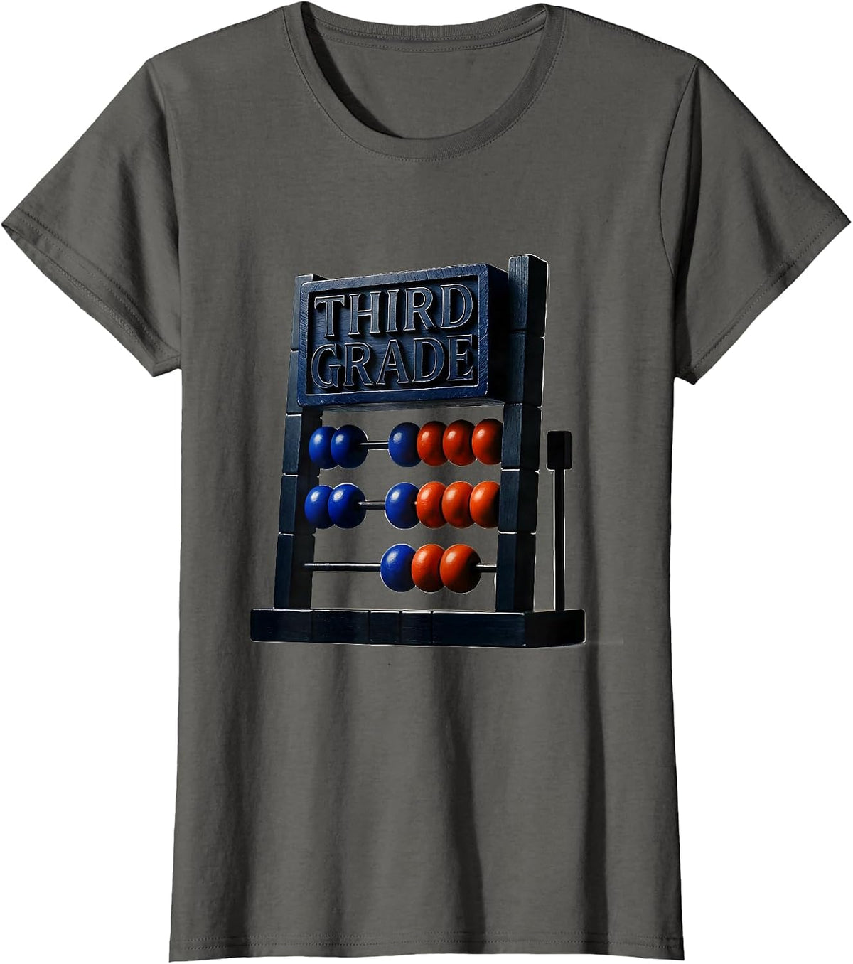 Women's Third Grade Retro Teacher Student Back To School T-Shirt - Asphalt Grey