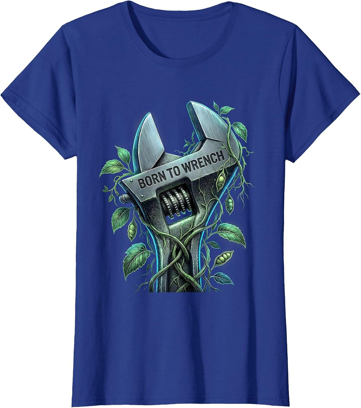 Women's Born to Wrench Valley Forge Automotive Design T-Shirt - Royal Blue