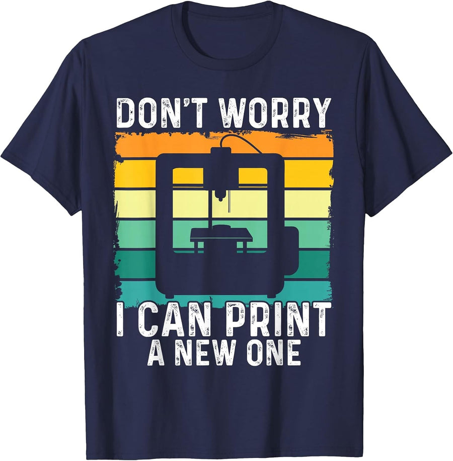Vintage 3D Printer idea for Geeks T-Shirt - Navy Blue