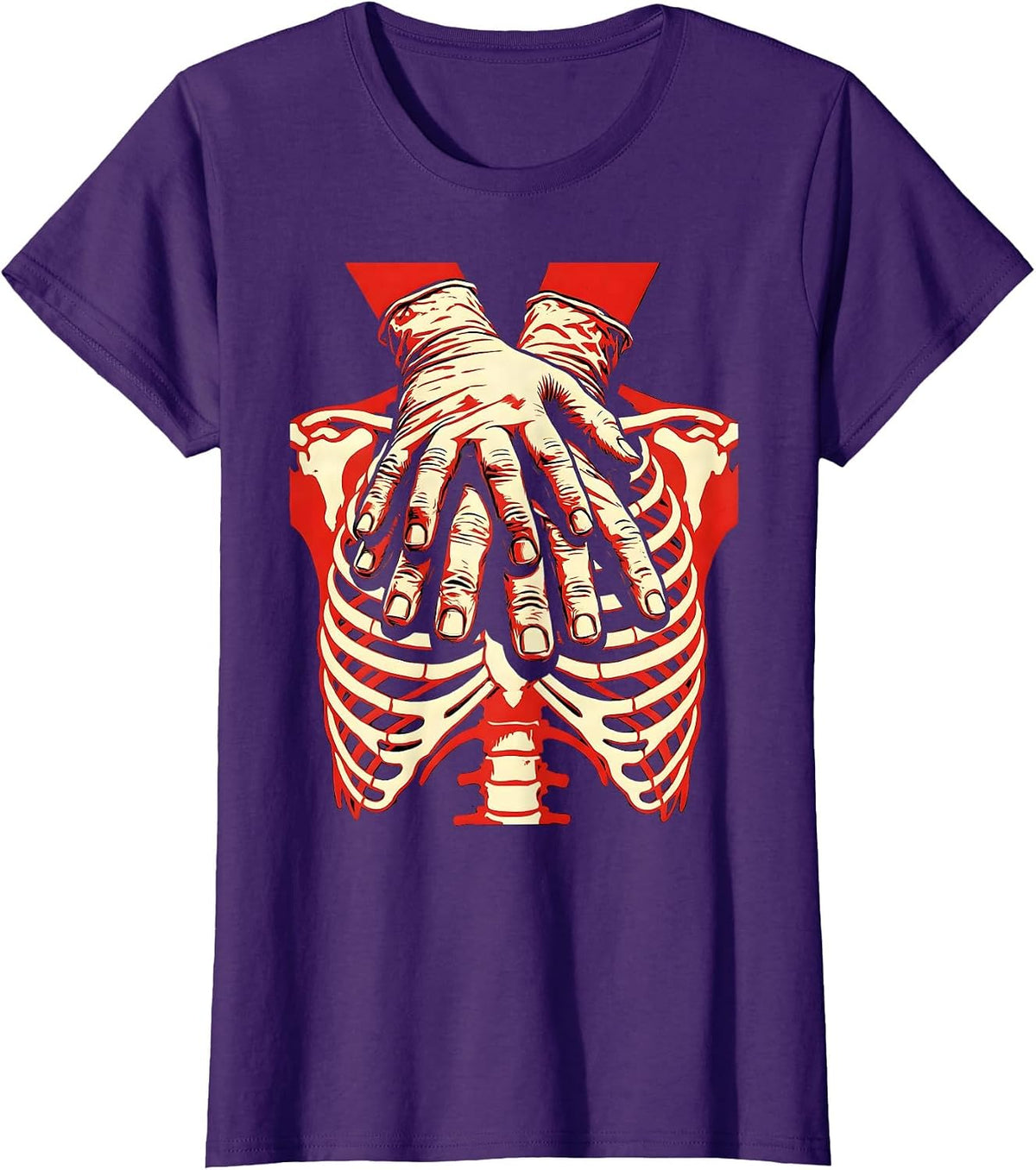 Women's EMT CPR Rescue Graphic Design Gift T-Shirt - Purple