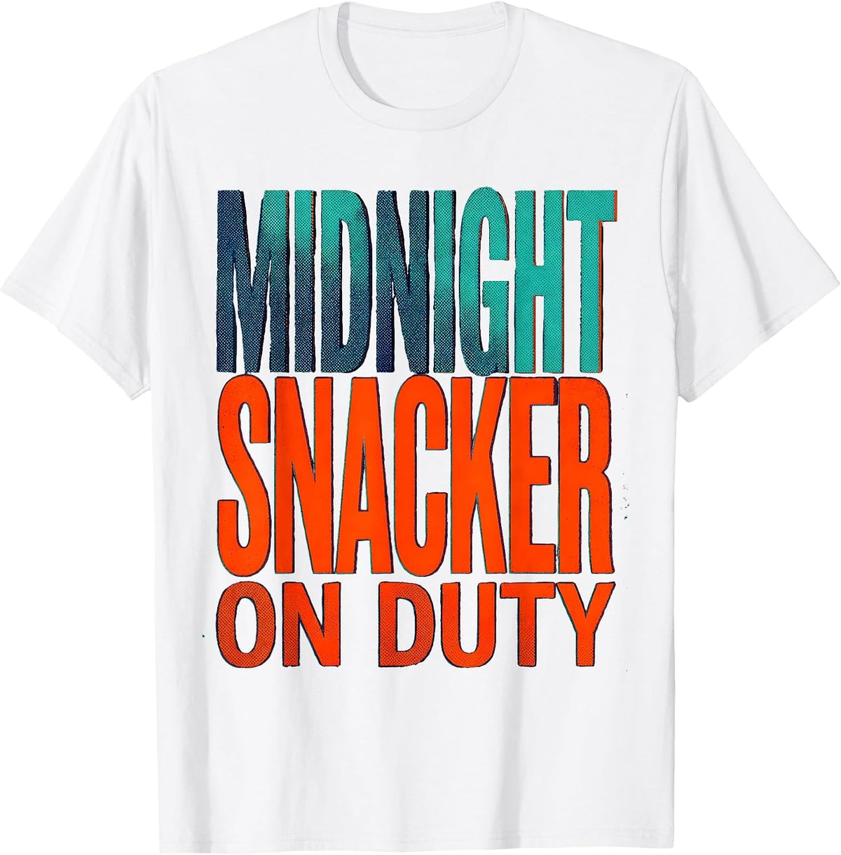 Men's Midnight Snacker On Duty Raccoon Design T-Shirt - White