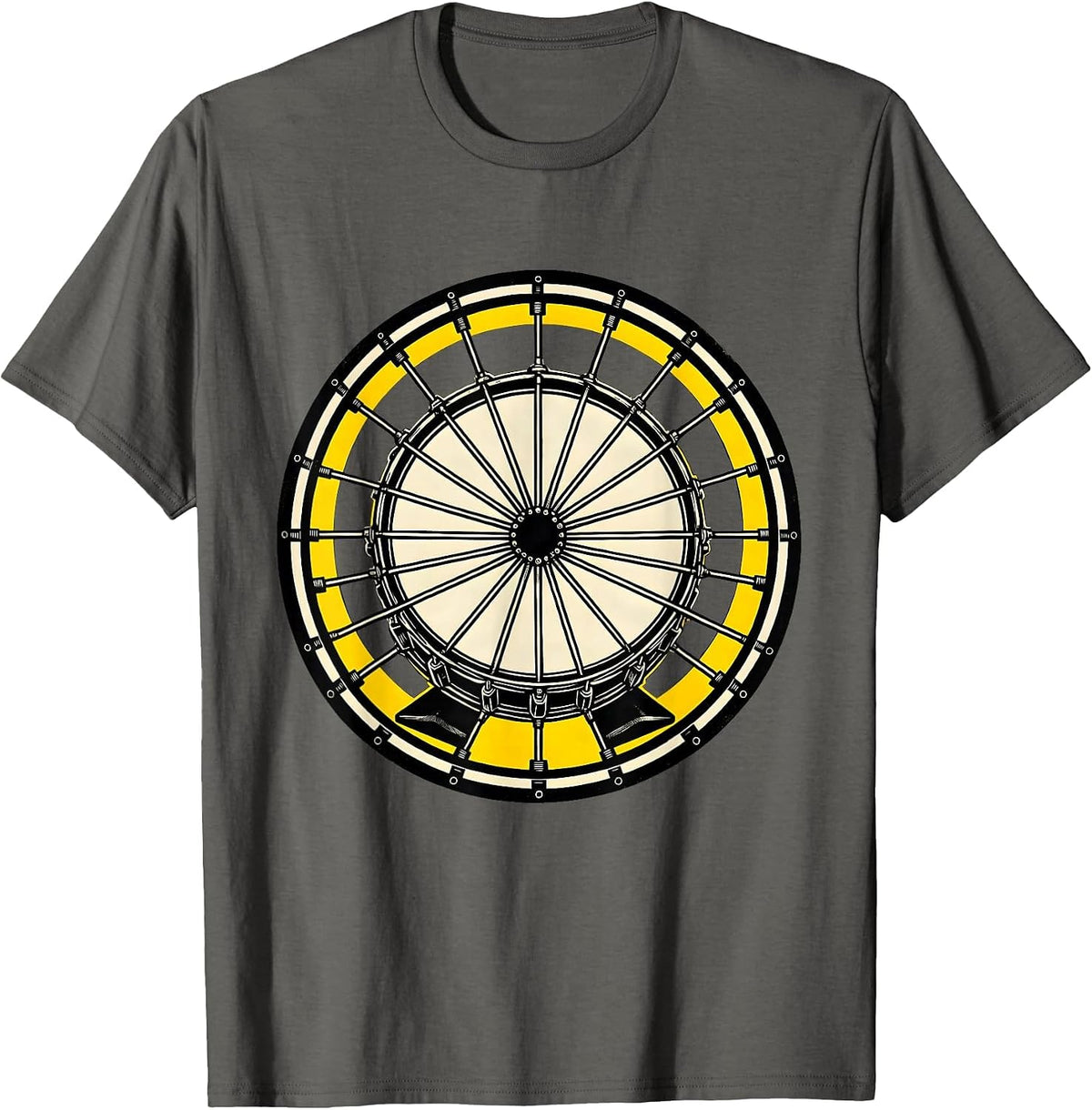 Sealed Drum Badge Vintage Drummer Gift T-Shirt - Asphalt Grey