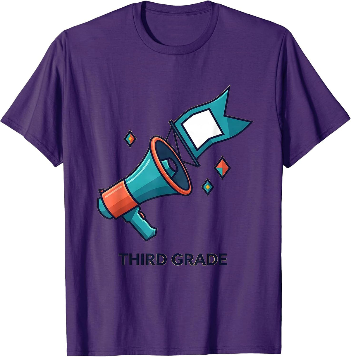Men's Third Grade Cute Preppy Back To School Girl Teacher T-Shirt - Purple
