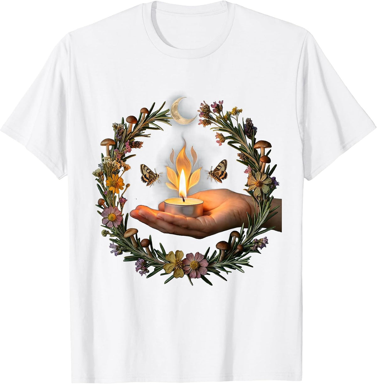 School Counselor Guiding Light Torch Design T-Shirt - White