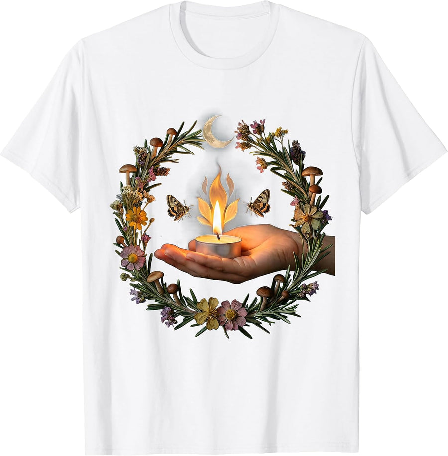 School Counselor Guiding Light Torch Design T-Shirt - White