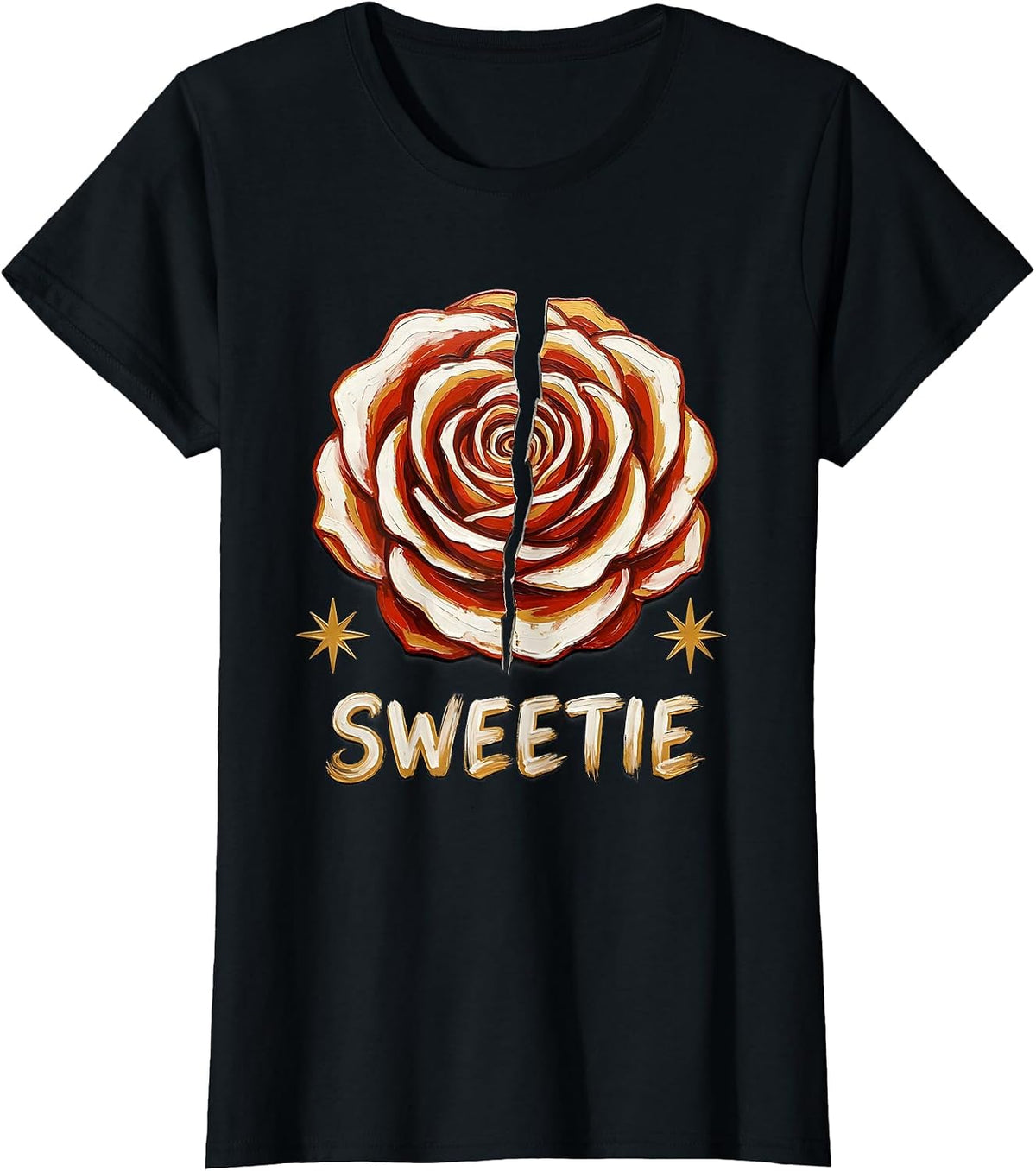 Women's SWEETlE Sign Painter Showcard Graphic Tee Matching Pair T-Shirt - Black