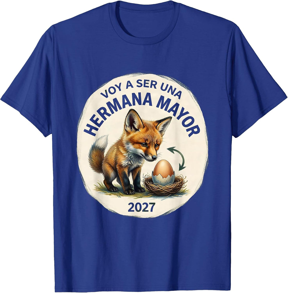 Voy a ser una hermana mayor 2027 Spanish Big Sister T-Shirt - Royal Blue