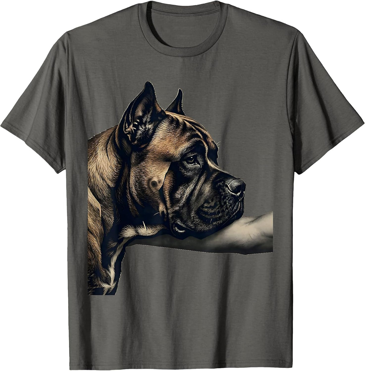 Men's Cane Corso Minimalist Dog Lover Gift T-Shirt - Asphalt Grey