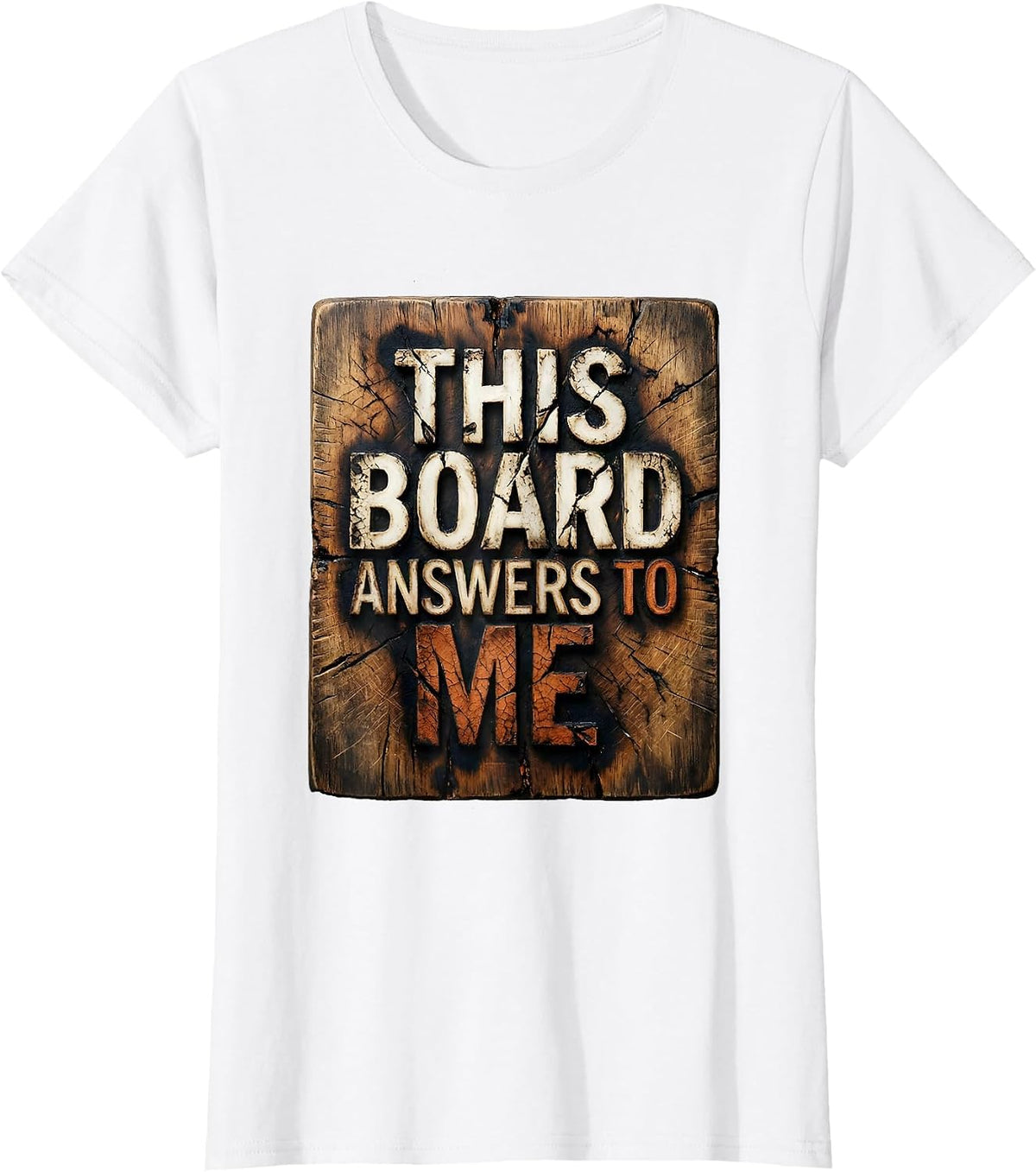 This Board Answers To Me Funny Chef Restaurant Kitchen Slang T-Shirt - White