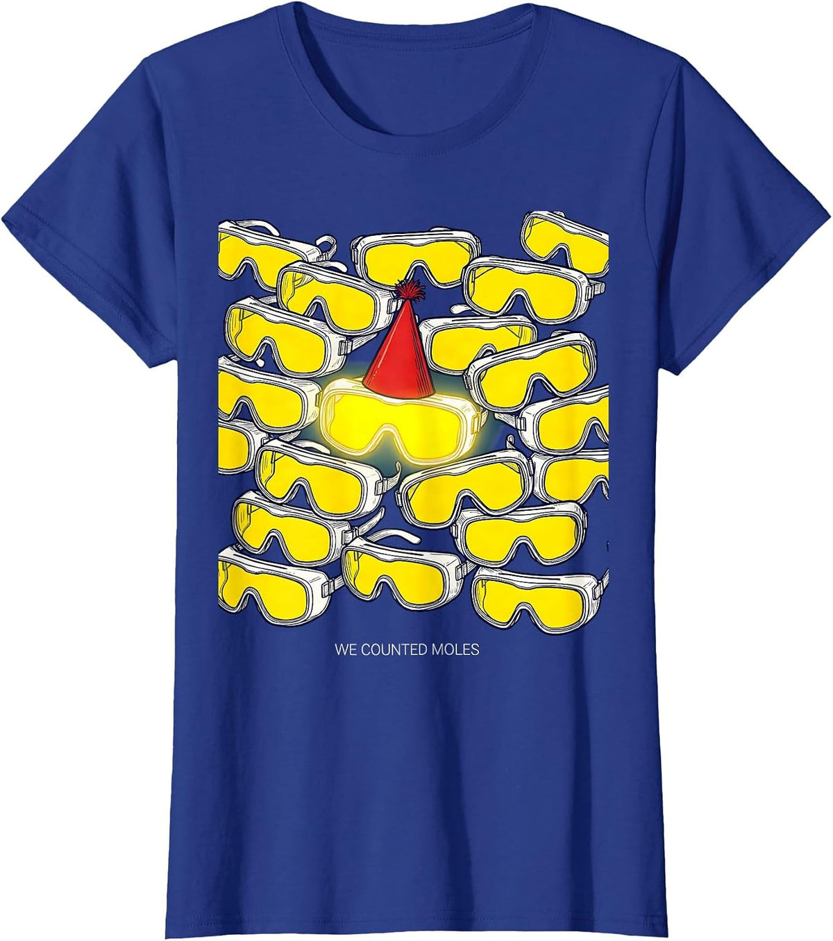 Women's We Counted Moles Funny Chemistry Mole Day Science Student T-Shirt - Royal Blue