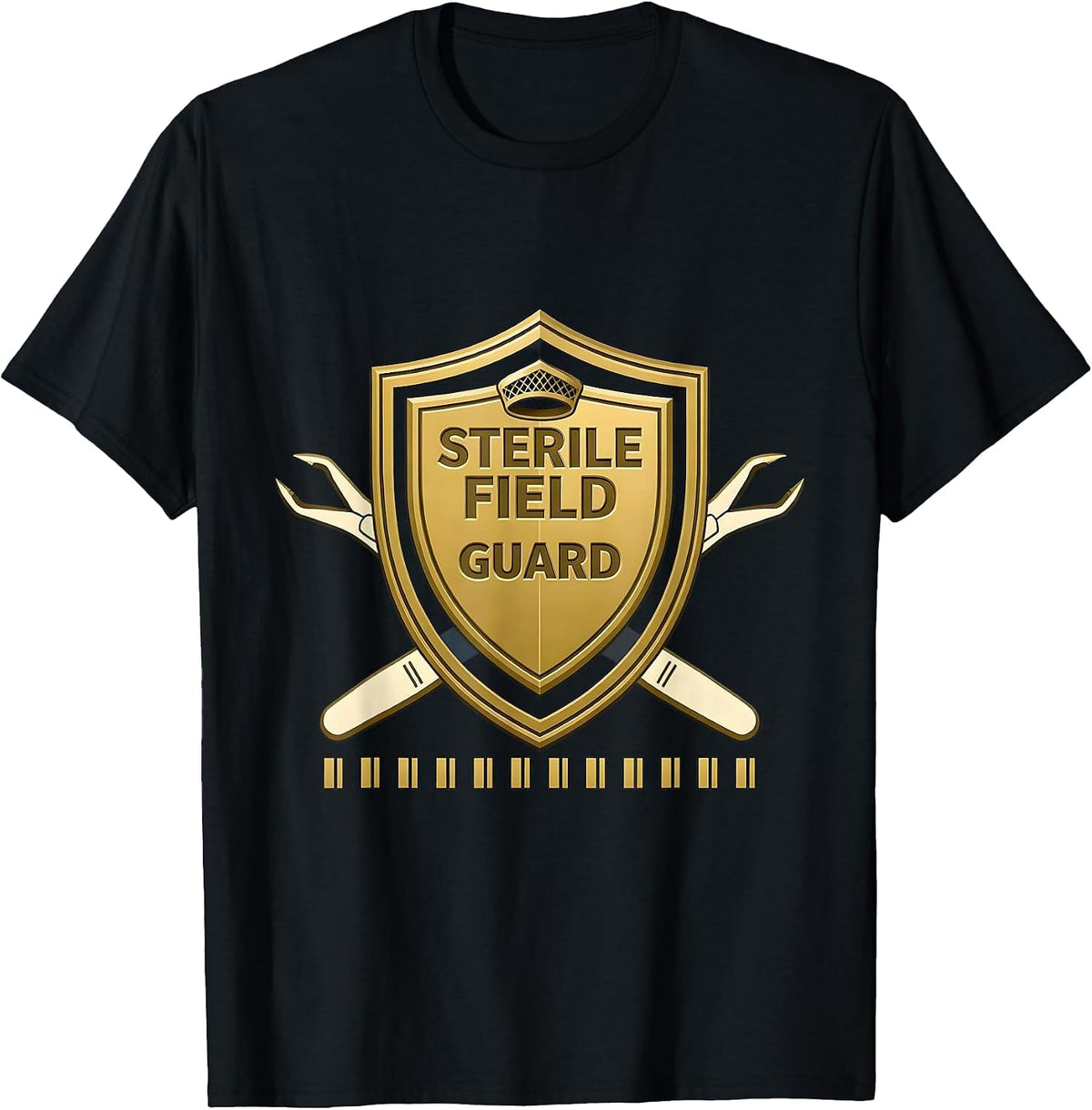 Men's Sterile Field Guard Funny Surgical Tech Scrub T-Shirt - Black