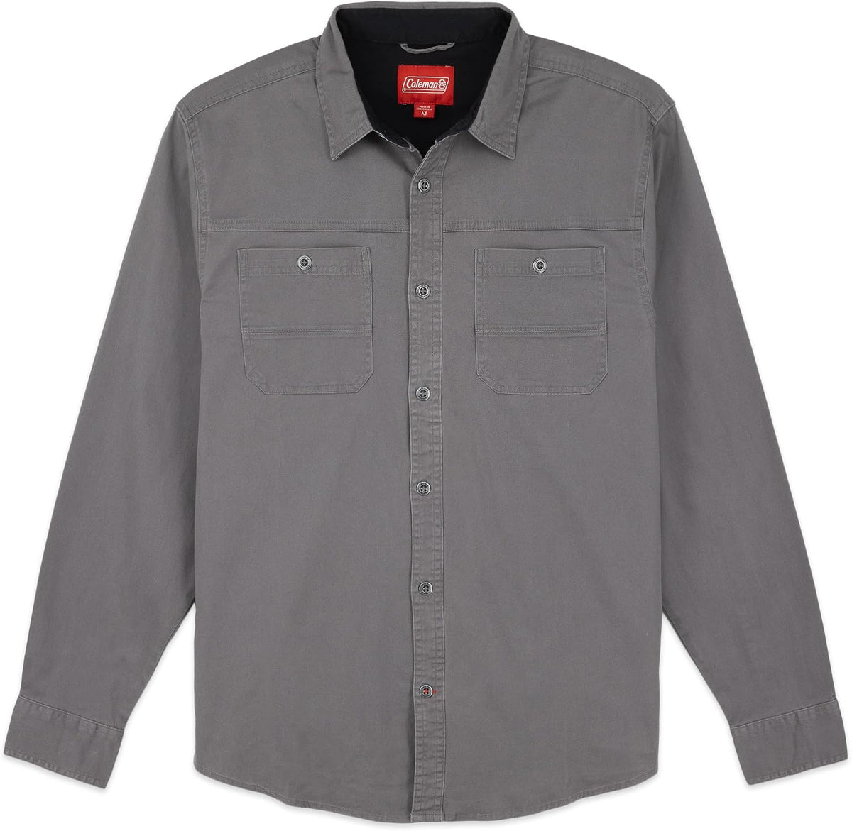 Coleman Men's Stretch Twill Workwear Long Sleeve Button-Down Shirt with Metal Buttons - Castlerock