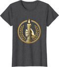 Women's Free Speech Candlelight Illustration Graphic T-Shirt - Dark Heather Grey