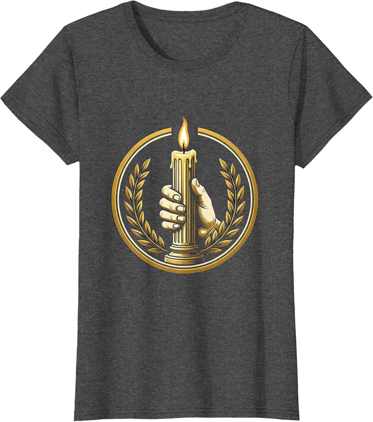 Women's Free Speech Candlelight Illustration Graphic T-Shirt - Dark Heather Grey