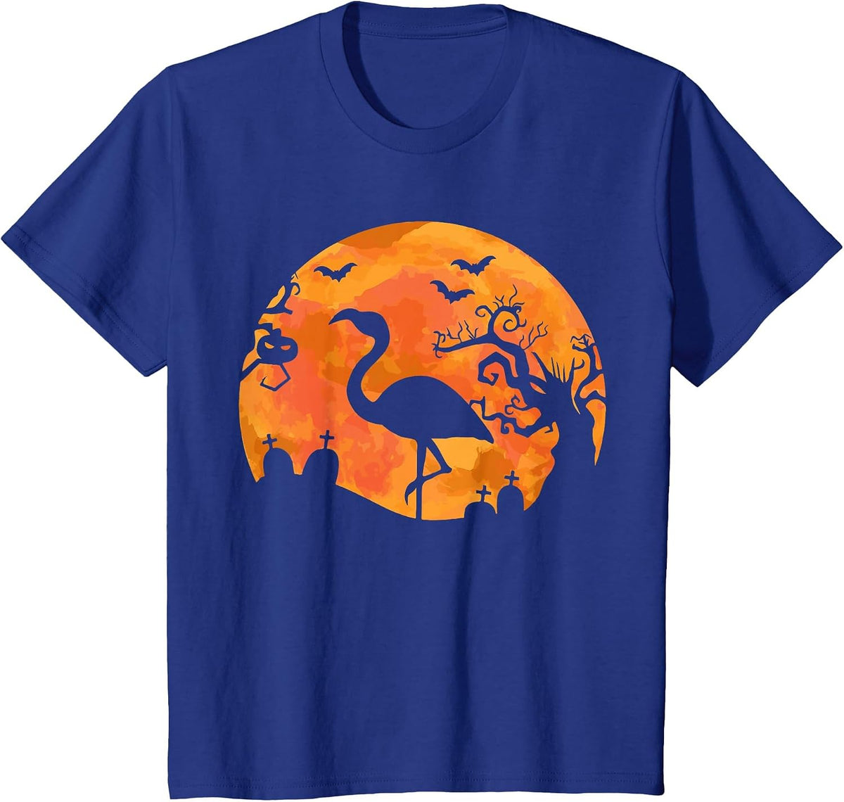 Spooky Flamingos for Halloween Flamingo Women T-Shirt - Royal Blue