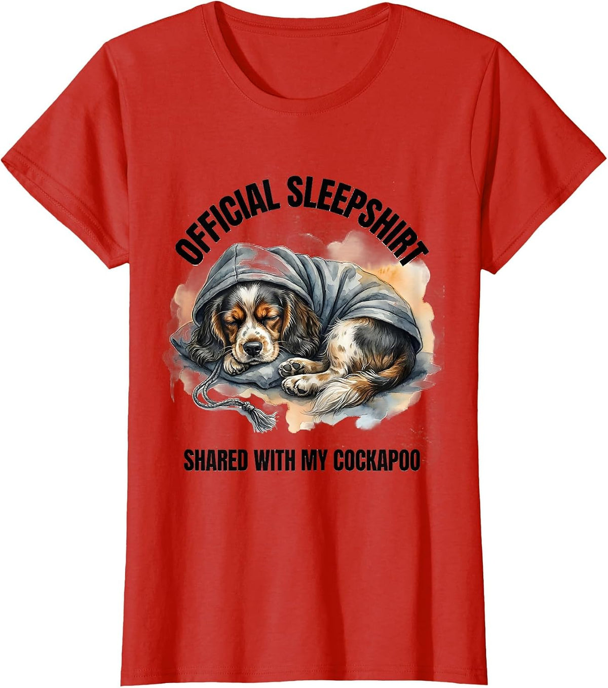 Official Sleepshirt, Shared With My Cockapoo Pet Lover T-Shirt - Red