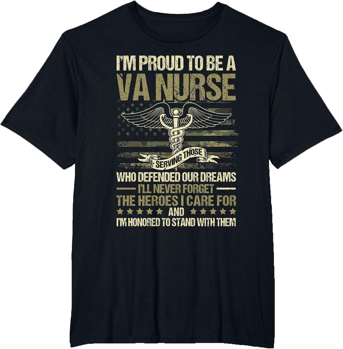 VA Nurse T-Shirt - Black