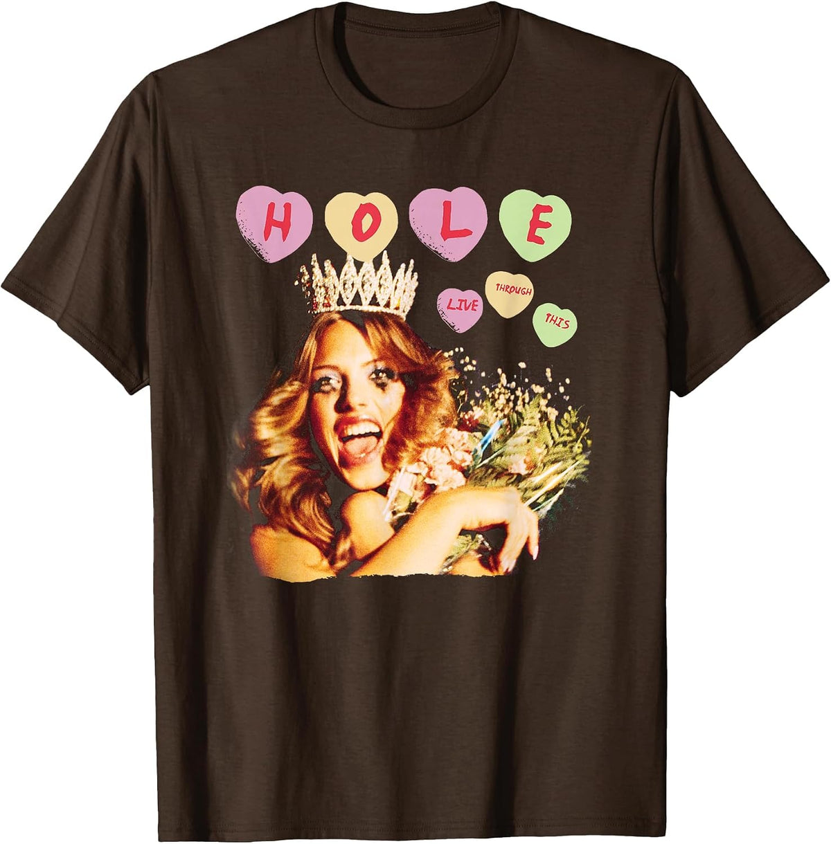 Hole - Live Through This T-Shirt - Brown