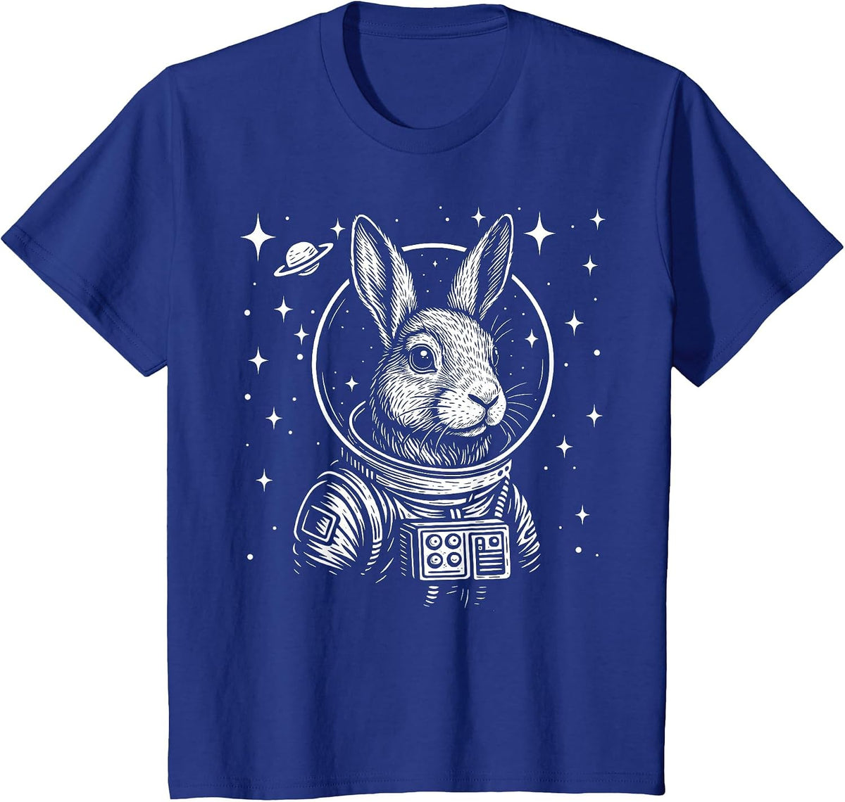 Astronaut Rabbit Space Galaxy Bunny Mom T-Shirt - Royal Blue