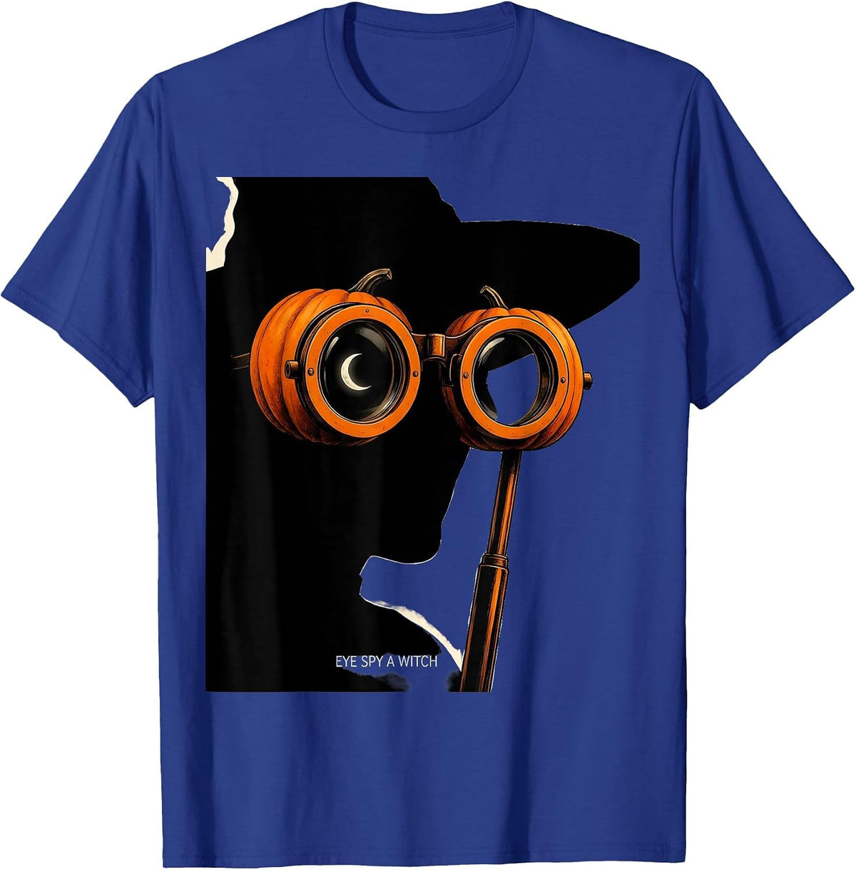 Men's Eye Spy A Witch Halloween Optometrist Eye Doctor Humor T-Shirt - Royal Blue